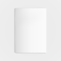 Closed vertical magazine, brochure or notebook template. Illustration isolated on background. Graphic concept for your design