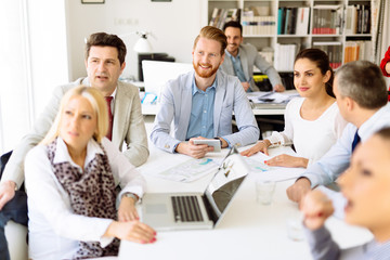 Business people working in office