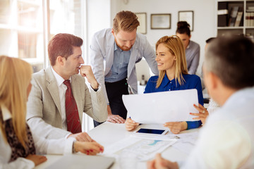 Business people working in office