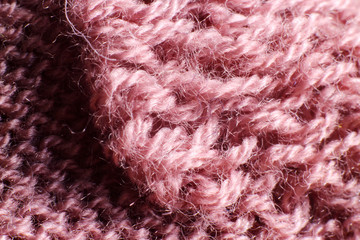Knitted pink background