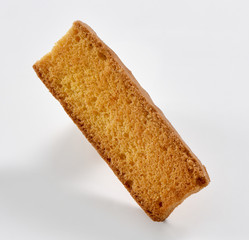 Cake Rusk, Crunchy, crispy dry cake biscuit, also known as cake toast.  