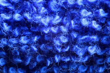 Blue knitted macro background