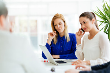 Business women working in office