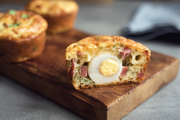 Protein muffins with quail egg