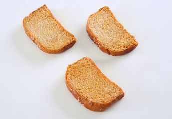 Tea Rusk, Crunchy, crispy dry biscuit, a famous breakfast snack. It is also known as twice-baked bread.