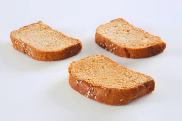 Tea Rusk, Crunchy, crispy dry biscuit, a famous breakfast snack. It is also known as twice-baked bread.