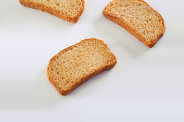 Tea Rusk, Crunchy, crispy dry biscuit, a famous breakfast snack. It is also known as twice-baked bread.