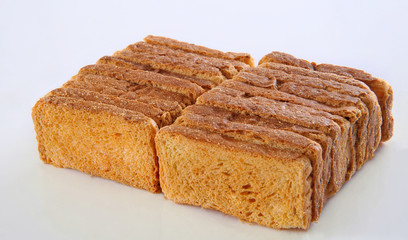 Tea Rusk, Crunchy, crispy dry biscuit, a famous breakfast snack.  