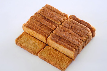 Tea Rusk, Crunchy, crispy dry biscuit, a famous breakfast snack.  