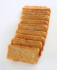 Tea Rusk, Crunchy, crispy dry biscuit, a famous breakfast snack.  