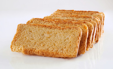 Tea Rusk, Crunchy, crispy dry biscuit, a famous breakfast snack.  