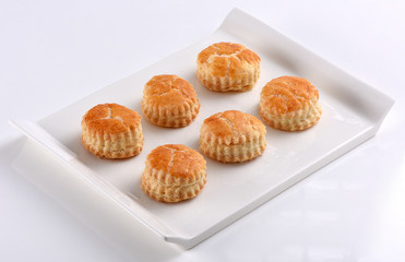 Puff Variety, Famous assorted puff snacks including sugar stick, vegetable/ chicken patties, french heart, plain pastry