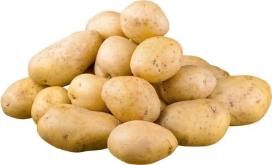 Stack of Yukon gold potatoes
