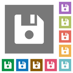 File record square flat icons