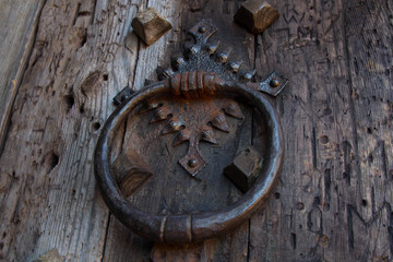 Tor, Tür, Burg, Ruine, geschlossen, Holz, Metall