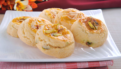 Nan Khatai, Crunchy & delicious shortbread cookies.