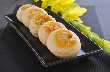Nan Khatai, Crunchy & delicious shortbread cookies.