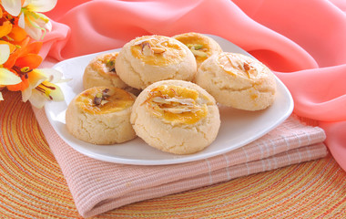 Nan Khatai, Crunchy & delicious shortbread cookies.