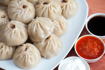 Buuza poza is a Buryat national dish, paste packet.