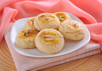 Nan Khatai, Crunchy & delicious shortbread cookies.