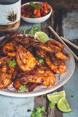 Assam Prawn, ou Crevette Grillée à la Sauce Tamarin, Plat Malaisien