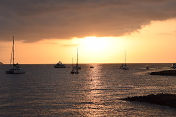 Fototapeta na wymiar Sunset in Ibiza