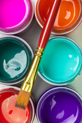 plastic Paint bottles for art