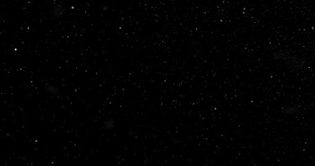 Natural white winter snowfall on a black background