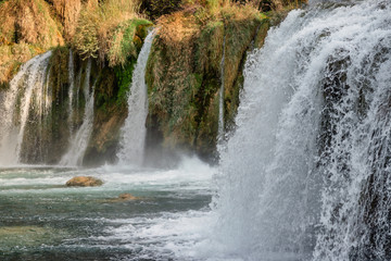 Krka national park waterfalls in Croatia