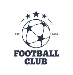 Football Club Poster Title Vector Illustration