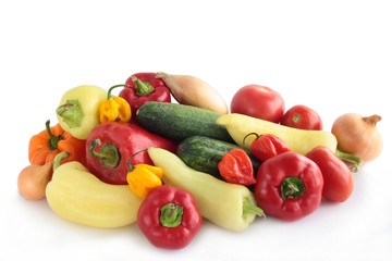 Fototapeta na wymiar various multicolor vegetables close up