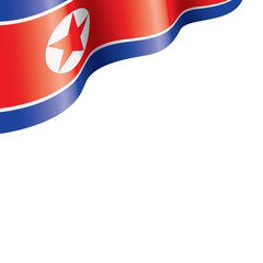 North Korea flag, vector illustration on a white background