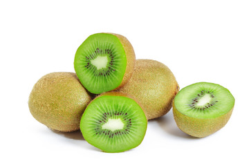 kiwi fruits isolated on white background