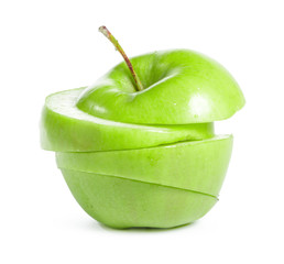 Green apple, isolated on white background