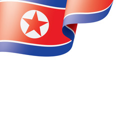 North Korea flag, vector illustration on a white background