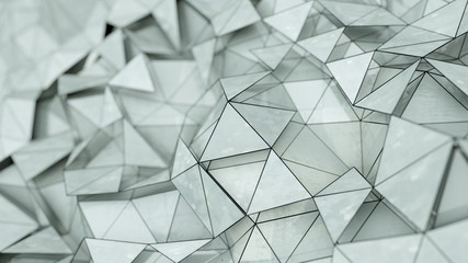 Abstract 3d rendering of chaotic structure