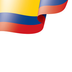 Colombia flag, vector illustration on a white background