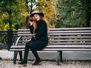 beautiful girl in a coat