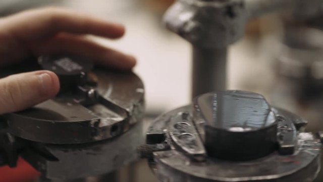 Production of watches, serigraphy printing, printing on the watch face.
