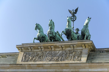 Quadriga auf dem Brandenburger Tor in Berlin
