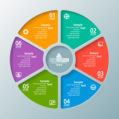 Abstract 3D Paper Infographics. Business template .Vector illustration