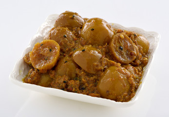 Lemon Achar, A condiment from South Asian and North African cuisine.