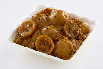 Lemon Achar, A condiment from South Asian and North African cuisine.