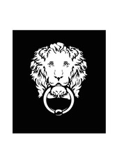 gothic lion head. vector image for logo or illustration