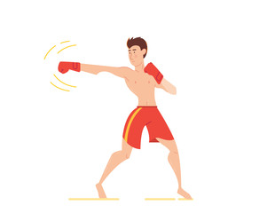 Boxer sport character illustration isolated