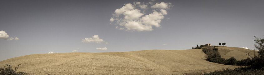 Fototapeta na wymiar countryside hill panorama, tuscany, italy
