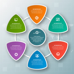 Abstract 3D Paper Infographics. Business template .Vector illustration