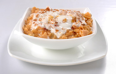 Dahi Bhallay, A yogurt base deleciuos street snack available with plain spicy, mix chat, papri, meethe & chana chaat 