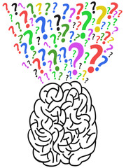 the brain with question mark