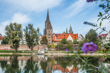 Fototapeta premium Panorama view of Ulm, Germany